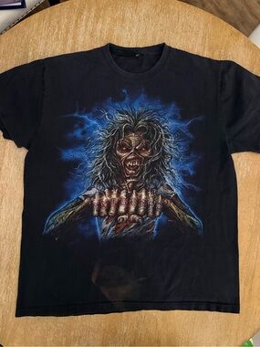 Iron Maiden Fan Club T shirt with Graphic of Eddie
